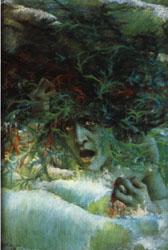 Lucien Levy-Dhurmer Medusa(Furiou Wave) France oil painting art